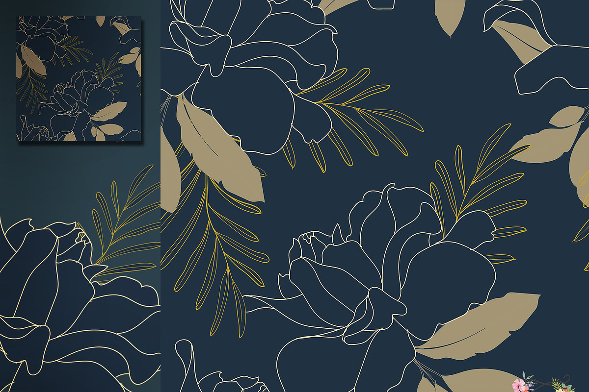 28 EPS/JPG flowers background., a Pattern Graphic by Theraphosath (Photo 2 of 15)