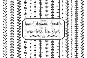 60 Doodle Vector Pattern Brushes