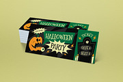 Green Cartoon Halloween Party Ticket, a Flyer Template by graphicook (Thumbnail 2 of 3)