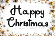Happy Christmas, a Handwritten Font by InermediaSTUDIO (Thumbnail 1 of 8)