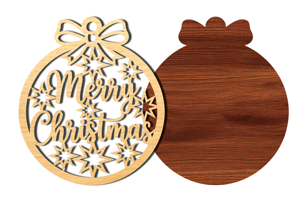 Merry Christmas Laser Cut SVG, an Object Graphic by DreamCafeArt (Photo 4 of 4)