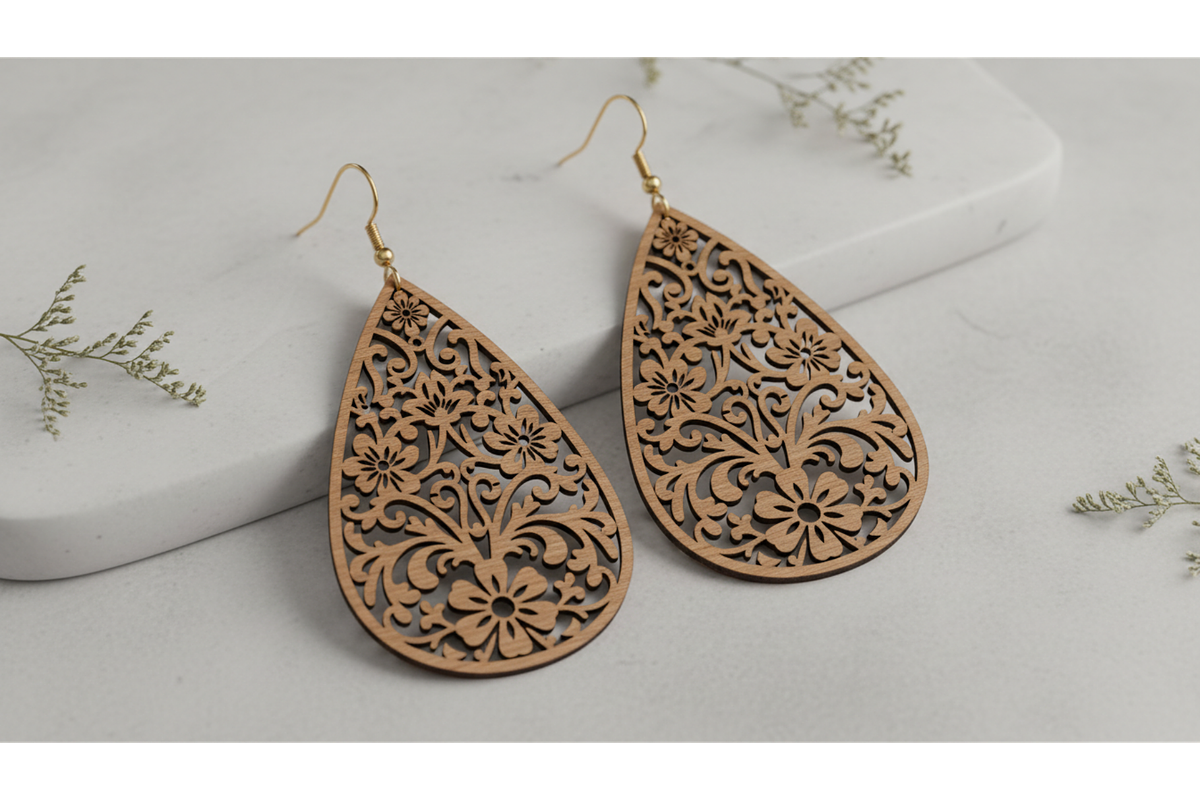 Decorative Earring SVG Pack, a Graphic by hafijul (Photo 2 of 11)