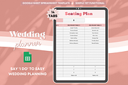 Spreadsheet Wedding Planner Template, a Templates & Theme by bellaROSEworkshop (Thumbnail 4 of 6)