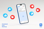 Facebook Post Mockup, an iPhone Mockup by TandemStock (Thumbnail 1 of 4)