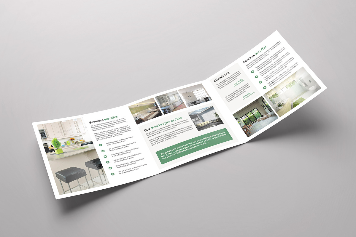 Square Tri-fold Interior Brochure, a Brochure Template by DGTouch (Photo 4 of 4)