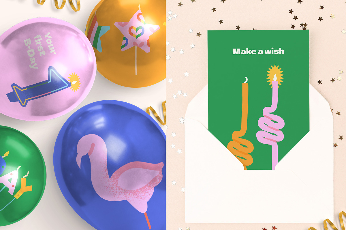 Birthday candles and patterns set, an Outline Icon by My.Ordinarty (Photo 4 of 10)