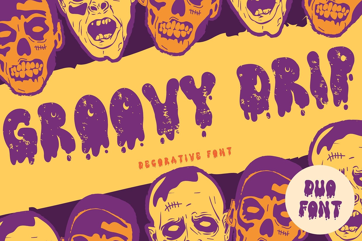 Groovy Drip is a cool Halloween font, a Handwritten Font by Brown Cupple (Photo 1 of 8)
