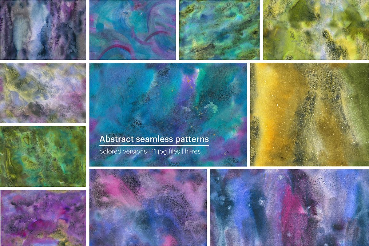 22 WATERCOLOR SEAMLESS BACKGROUNDS, a Pattern Graphic by Shusha Guna Art (Photo 2 of 11)