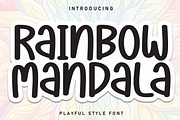 Rainbow Mandala | Script Font, a Script Font by Scratchones (Thumbnail 1 of 8)