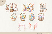 Easter Bunny Watercolor Clipart Set, an Animal Illustration by IrenKlm (Thumbnail 3 of 5)