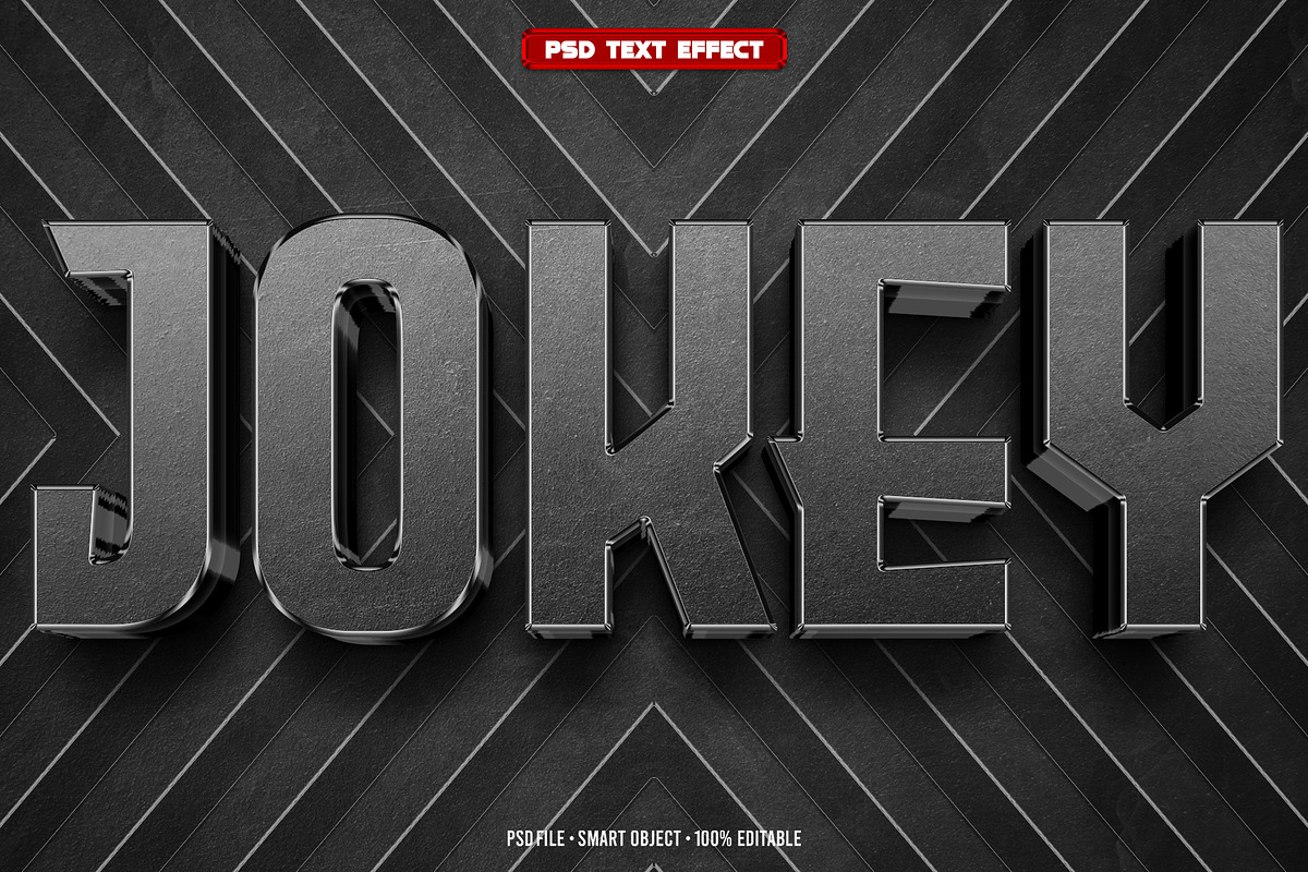 Jockey 3D editable text effect, a Layer Style Add-On by Hello Muh (Photo 1 of 2)