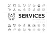 Support and Service Icon Set, an Outline Icon by Prosymbols (Thumbnail 1 of 5)