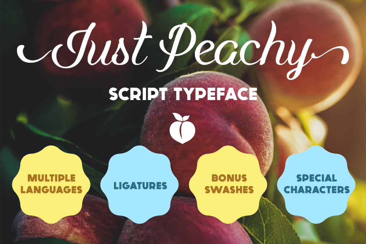 Just Peachy Script Typeface