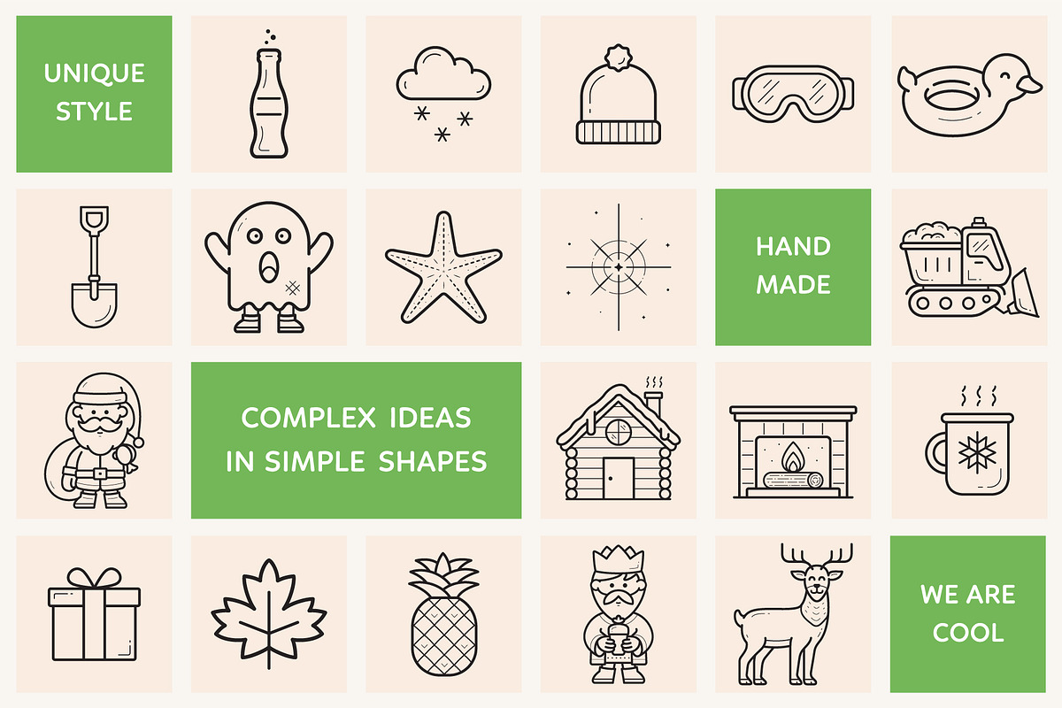 Four Seasons Outline Icons BUNDLE, an Icon by Sargatal (Photo 7 of 7)