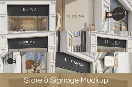 Sign & storefront logo mockup
