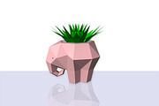 DIY Elephant Planter - 3d Papercraft, a Templates & Theme by PAPER amaze (Thumbnail 2 of 5)