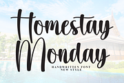 Homestay Monday | Script Font, a Handwritten Font by Scratchones (Thumbnail 1 of 8)