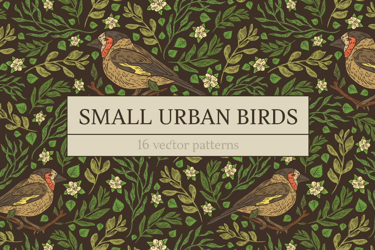 Small Urban Birds patterns, a Pattern Graphic by Piñata (Photo 9 of 13)
