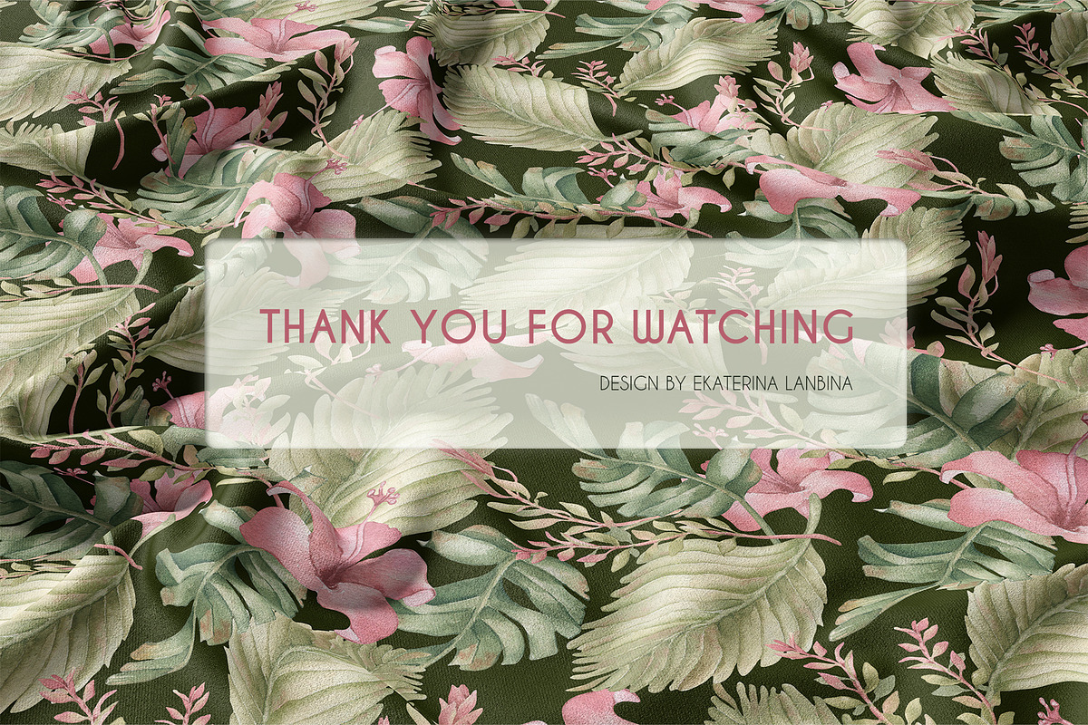 Tropical leaves watercolor patterns, a Pattern Graphic by Kate Lanbina (Photo 16 of 16)