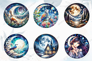 Round Moonlit Nights Stained Glass, a Graphic by designcity5 (Thumbnail 2 of 5)