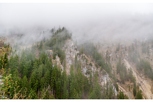 Bavarian alps in a fog germany containing landscape, spring, and mountain, a Nature Photo by Leonid Andronov
