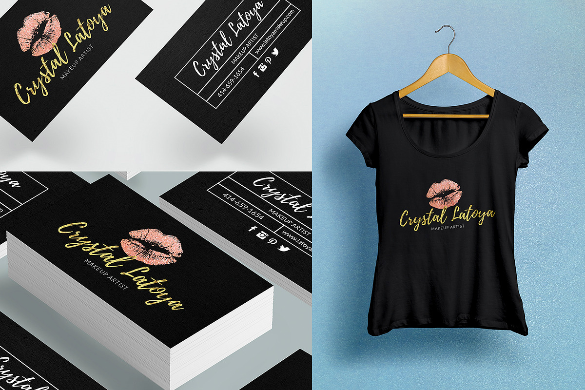 Makeup Artist Business Card Template, a Business Card Template by Design Dock (Photo 4 of 4)