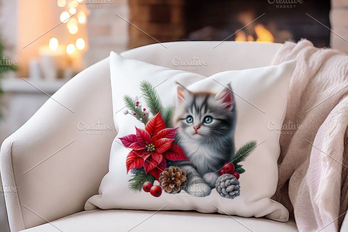 Christmas Poinsettia Clipart Set, a Seasonal Illustration by GalaDesign03 (Photo 6 of 6)