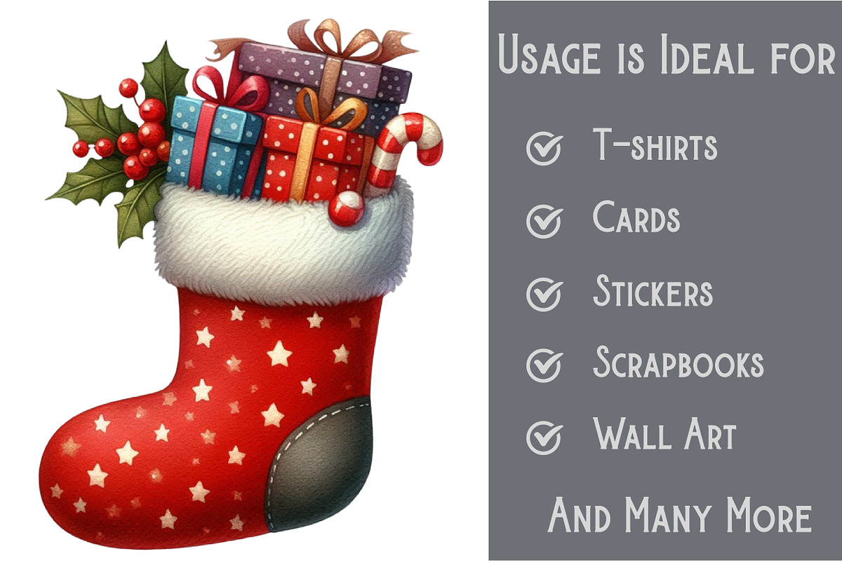 Happy Holidays Christmas Clipart PNG, an Illustration by Pixels.Craft (Photo 3 of 6)