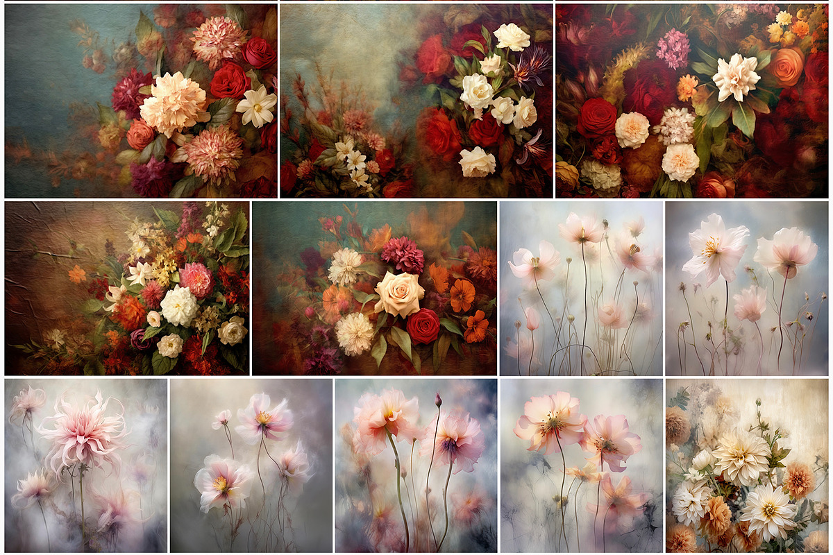 85 Fine Art Vintage Floral Design, a Texture Illustration by Bilgep_design (Photo 6 of 19)