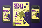 Grape Harvest Flyer Set, a Flyer Template by Annora Studio (Thumbnail 3 of 6)