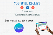 cute calendar for kid design, a Print Template by Piixypeach (Thumbnail 7 of 10)