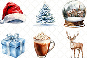Frosty Christmas Watercolor Clipart, an Illustration by Black Bird Studio (Thumbnail 6 of 6)