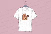 Kawaii Capybara Picnic Character, an Animal Illustration by Palau (Thumbnail 3 of 12)