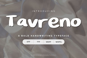 Tavreno | Bold Handwriting Font