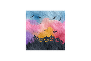 Rainbow Halloween Backgrounds, a Background Graphic by PcuDesigns Illustrations (Thumbnail 3 of 3)