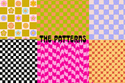 Checkered Patterns - trippy patterns, a Background Graphic by Dear Darling Design (Thumbnail 16 of 17)