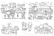 Family clipart set life scene bundle, a Healthcare Illustration by Bubert Art (Thumbnail 7 of 7)
