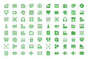 200 Multimedia Material Design Icons, a Solid Icon by Creative Stall (Thumbnail 4 of 5)