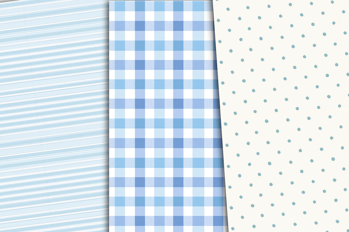 Orange & Blue Floral Pattern Set, a Pattern Graphic by Libby Wishes (Photo 4 of 5)