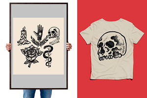 Oldschoo L Prints T-shirt Designs