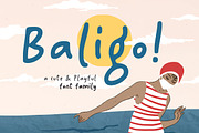 Baligo - Playful Font Family, a Sans Serif Font by Sarid Ezra (Thumbnail 1 of 9)