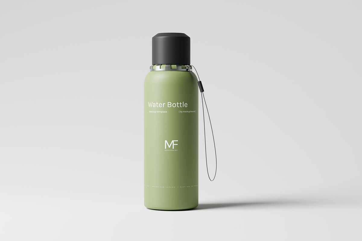 Reusable Plastic Water Bottle Mockup, a Cups & Container Mockup by MockupFree.Net (Photo 1 of 8)