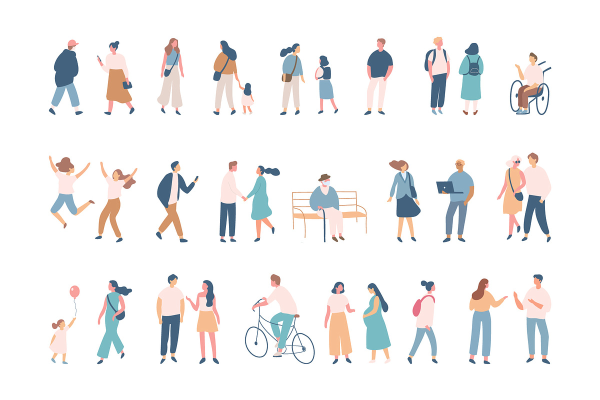 100+ People silhouette vector set, a Person Illustration by Vector_Art (Photo 11 of 12)