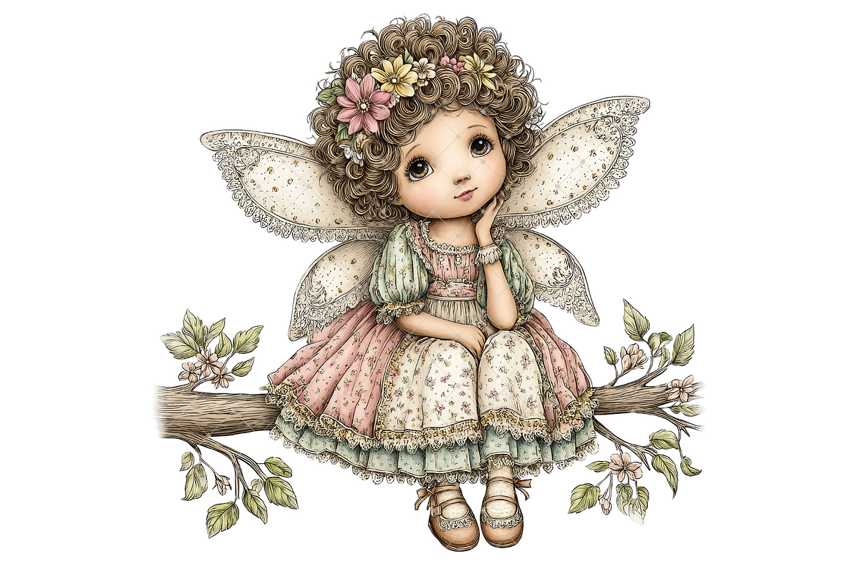 Fairy Girl Clipart PNG, a Seasonal Illustration by Memories By Lea (Photo 12 of 18)