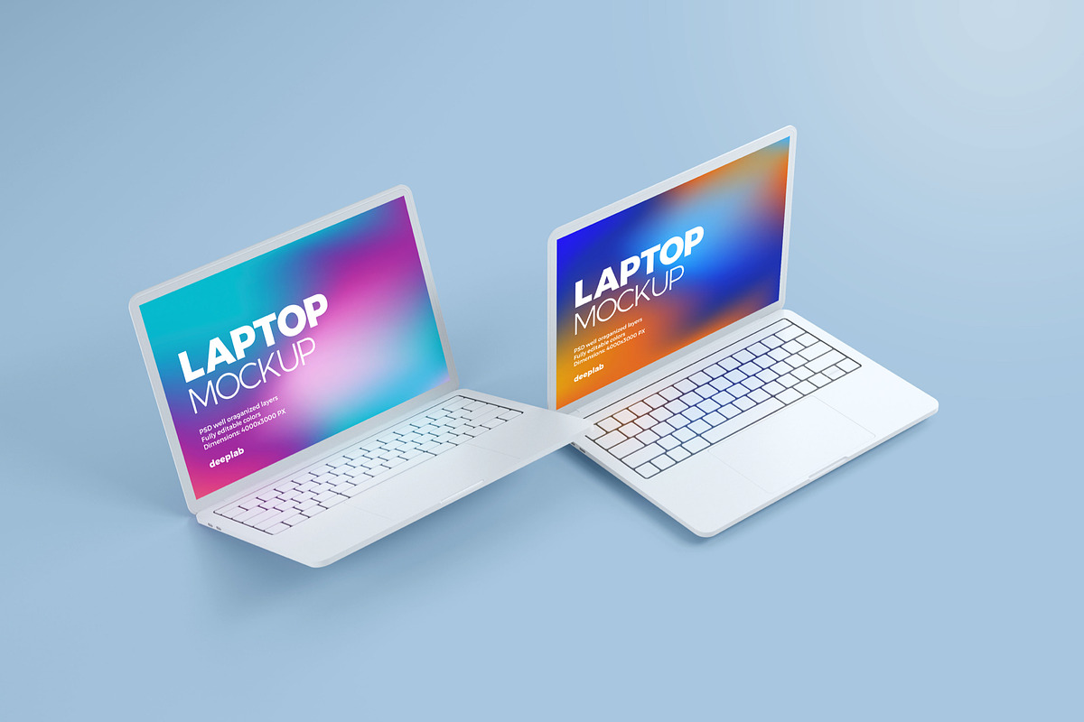 Macbook Pro Clay Mockup set, a Device Mockup by Deeplab (Photo 17 of 19)