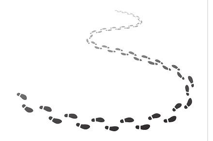 Walking footsteps, footprint, a Person Illustration by Vector Tradition