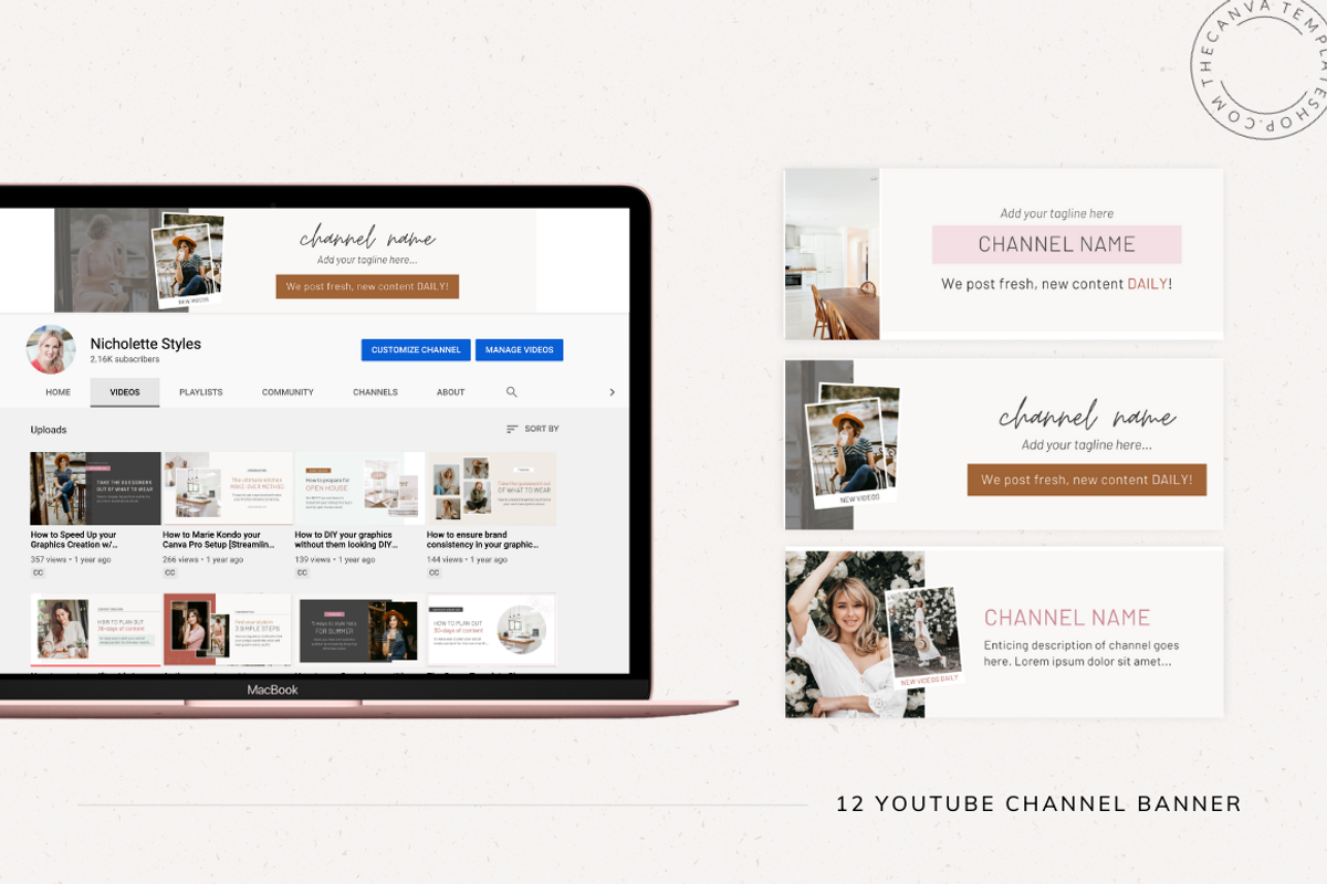 Olivia-Rose YouTube Canva Template, a Social Media Template by The Canva Template Shop (Photo 5 of 6)