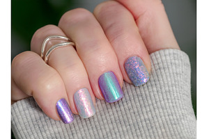 Female hand, multicolored manicure, a Beauty & Fashion Photo by Fascinadora