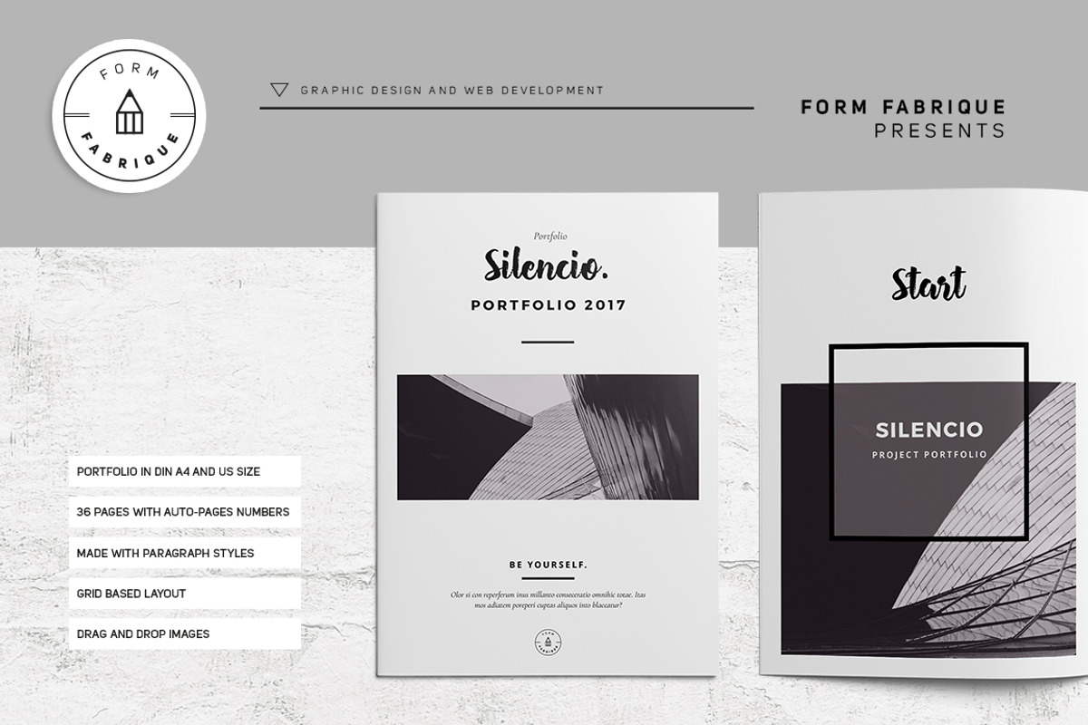 Silencio Portfolio, a Brochure Template by Form Fabrique (Photo 1 of 21)