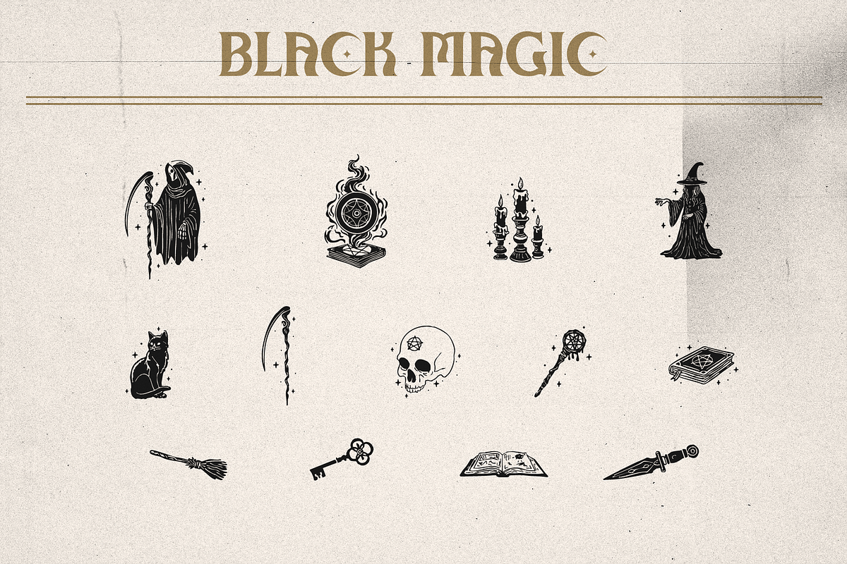 Black Magic Logo & Brand Kit, a Branding & Logo Template by Dynamo Ultima (Photo 8 of 18)